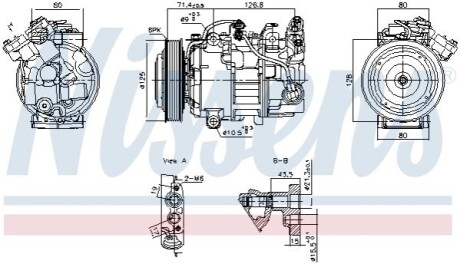 Компрессор кондиционера RENAULT GRAND SCENIC/ MEGANE (2016) NISSENS 891043