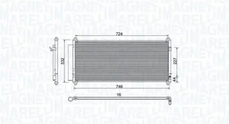 Конденсер кондиціонера MAGNETI MARELLI BC973