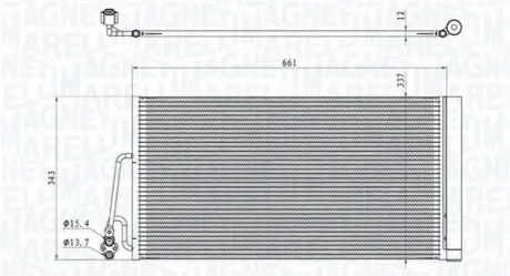 Конденсер кондиціонера MAGNETI MARELLI BC861