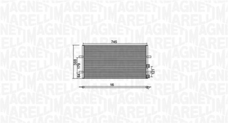 Конденсер кондиціонера MAGNETI MARELLI BC740