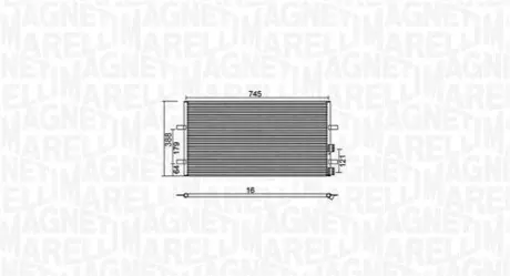 Конденсер кондиціонера MAGNETI MARELLI BC740