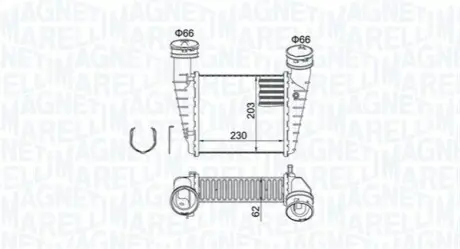 Радіатор наддуву MAGNETI MARELLI MST521