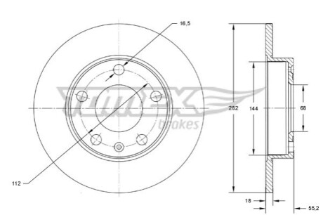 Гальмiвнi диски VW T4 90-03 TOMEX 7226