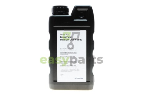 Рідина гальмівна DOT 4 Brake Fluid Premium (BF6) (1L) Hyundai/Kia/Mobis LP048APE001BFH (фото 1)