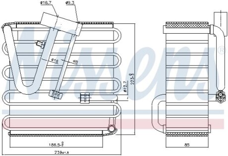 Випаровувач кондиціонера NISSENS 92022