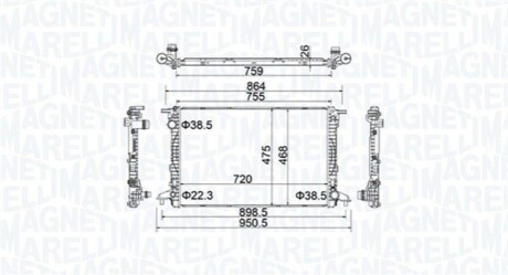 Радіатор охолоджування MAGNETI MARELLI BM1549 (фото 1)