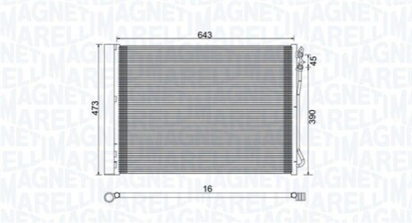 Конденсер кондиціонера MAGNETI MARELLI BC781 (фото 1)