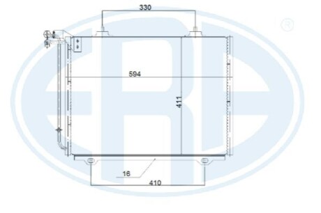 Радіатор кондиціонера ERA 667239