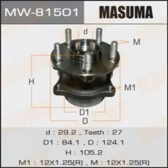 Ступица колеса задн FORESTER/ S12 (with ABS) MASUMA MW81501