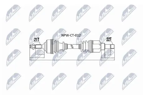 Полуось NTY NPW-CT-012