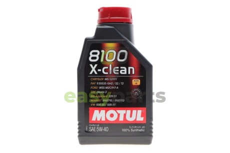 Олива 5W40 X-clean 8100 (1L) (LL-04/MB 229.51/505 00/505 01) (102786) MOTUL 843411