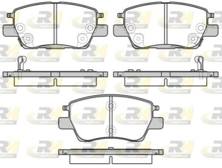 Колодки гальмівні (передні) Opel Ampera-E 17-19/Chevrolet Bolt/Volt/Cruze 15- (+датчик) ROADHOUSE 2163012