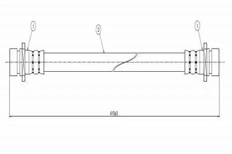 HONDA шланг гальмівний задн.HR-V 99- CAVO C800 688A