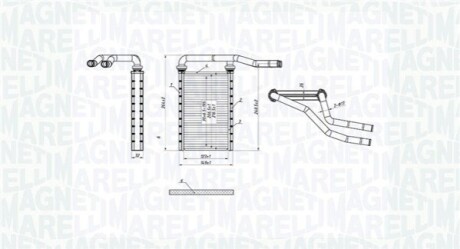 Радіатор пічки Fiat Sedici/Suzuki Swift 1.2D-2.0D 05- MAGNETI MARELLI 350218490000