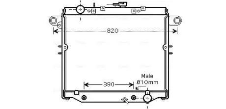 AVA Радіатор охолодження TOYOTA LAND CRUISER (1998) LAND CRUISER 100 4.2 TDI AVA COOLING TO2378