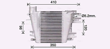 Радіатор інтеркулера Nissan Patrol GR 3.0DTi 00-/Terrano 3.0Di 02-07 AVA COOLING DN4457