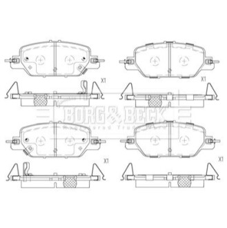 Гальмiвнi колодки дисковi BORG & BECK BBP2834