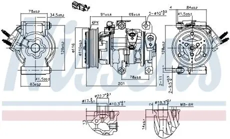 KOMPRESOR KLIMY FORD TRANSIT 1.5 14- NISSENS 891007
