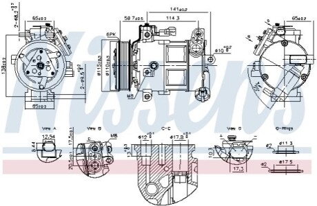 KOMPRESOR KLIMY JEEP COMPASS 16- NISSENS 891186