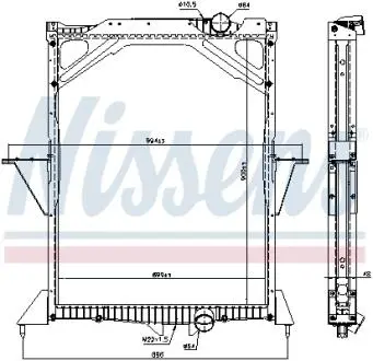 Фото радіатор, охолодження двигуна NISSENS 65466A Радіатор, охолодження двигуна NISSENS 65466A