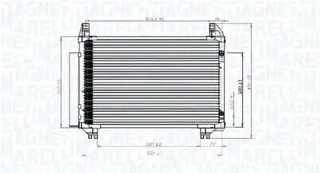 Condenser, air conditioning MAGNETI MARELLI 350203741000