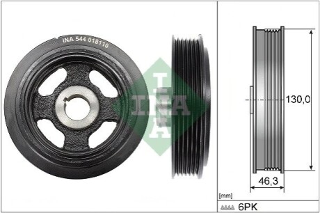 Шестерня колнічастого валу Toyota Rav4 1.8-2.0/2.0D 00-05 ((6PK) INA 544 0181 10