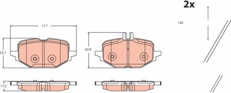 KLOCKI HAM./TY┼ü/ DB C-KLASA /W206/ 21- TRW GDB2471