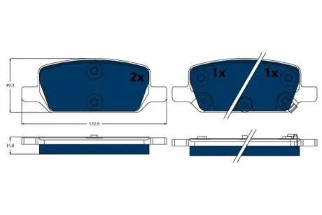 KLOCKI HAM./TY┼ü/ TESLA MODEL 3 17- TRW GDB2380BTE
