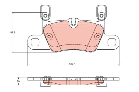 KLOCKI HAM./PRZ/ PORSCHE 911 15- TRW GDB2369