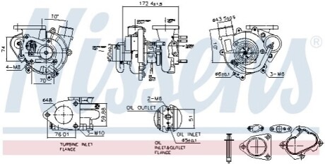 TURBOSPR─ś┼╗ARKA TOYOTA HIACE 2.5D 05- NISSENS 93639