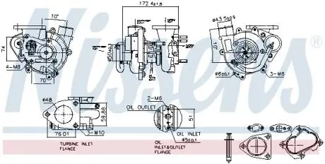 TURBOSPR─ś┼╗ARKA TOYOTA HIACE 2.5D 05- NISSENS 93639