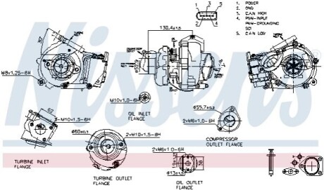 TURBOSPR─ś┼╗ARKA BMW 5 2.0 04- NISSENS 93502 (фото 1)