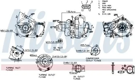 TURBOSPR─ś┼╗ARKA BMW 5 2.0 04- NISSENS 93502