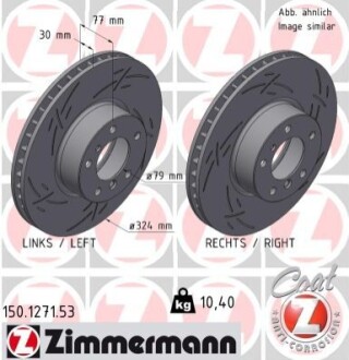 TARCZA HAM./PRZ/ BMW 5 /E39/ 96-03 ZIMMERMANN 150127153