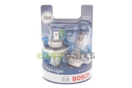 Фото автолампа H4 12V 60/55W P43t Pure Light DBL (к-кт 2шт) BOSCH 1987301410 Автолампа H4 12V 60/55W P43t Pure Light DBL (к-кт 2шт) BOSCH 1987301410