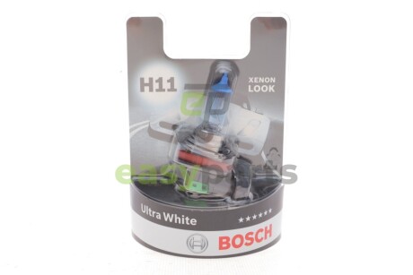 Автолампа H11 12V 55W PGJ19-2 Ultra White (BL/1шт) BOSCH 1987301154 (фото 1)