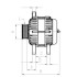 Генератор BMW 3 (E46)/5 (E39)/7 (E38)/X5 (E53) 2.0/2.5/3.0D 96-05 (14V/120A) M47/M51/M57 = 112462 CARGO F 032 112 462 (фото 1)