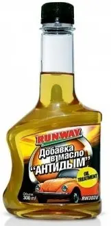 0.3л OIL TREATMENT Присадка до оливи для зменшення димності і збільшення вязкості, зменшує тертя, очищає оливну систему і запобігає закоксовуванню кілець RUNWAY RW3028
