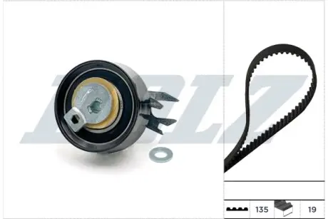 Комплект ГРМ VW Caddy II/Polo 1.0/1.4 95-04 (19x135) DOLZ SKD230 (фото 1)