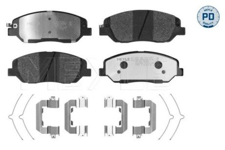 Колодки гальмівні (передні) Hyundai Santa Fe II/III/Genesis 06-/Kia Sorento/Ssangyong Korando 09- (PREMIUM) MEYLE 0252435117PD