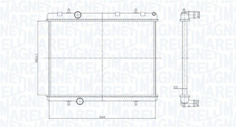 Radiator, engine cooling MAGNETI MARELLI 350213167800