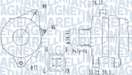 ALTERNATOR TOYOTA MAGNETI MARELLI 063732027010