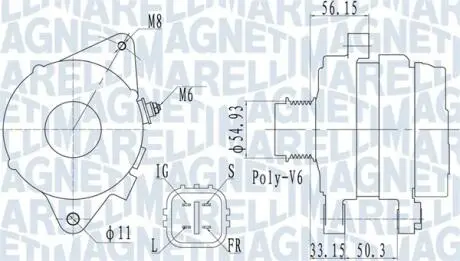 ALTERNATOR TOYOTA MAGNETI MARELLI 063732027010