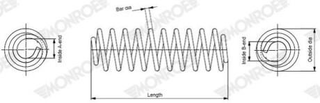 BMW Пружина задня X5 (E70) xDrive 30 d 08-10, X5 (F15, F85) sDrive 25 d 13-18 MONROE SP4456