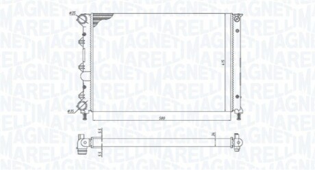 Radiator, engine cooling MAGNETI MARELLI 350213198400