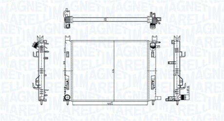 Radiator, engine cooling MAGNETI MARELLI 350213182100