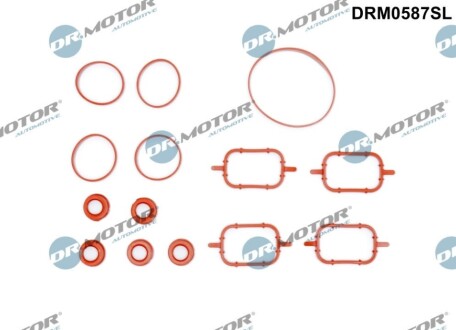 К-т прокладок колектора 14 елементiв DR MOTOR DRM0587SL