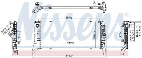 BMW Радіатор охолодження двиг. 1 (F40), 2 Active Tourer (F45), X1 (F48), X2 (F39) NISSENS 606789