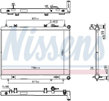 NISSAN Радіатор охолодження двиг. PATHFINDER IV 3.5 4WD 14- NISSENS 606308