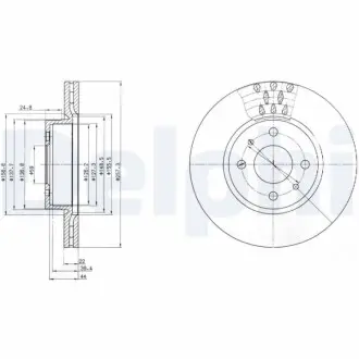 Тормозной диск Delphi BG2413
